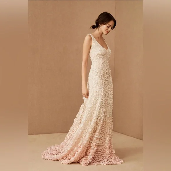NWT BHLDN Anthropologie Theia Emma Cherry Blossom Wedding Prom Gown 2 NWT $2195 - Picture 8 of 15